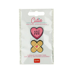 Cutie Set of 2 Metal Stickers - Grl Pwr