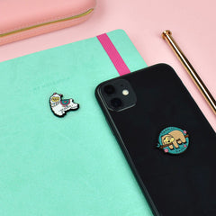 Cutie Set of 2 Metal Stickers - Take It Easy