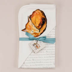 Pure Cotton Baby Blanket with 'Dexter' Fox Design