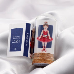 Red Ballerina with Tiny Bow Earrings