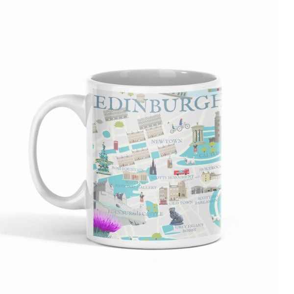 Edinburgh Illustrated Map Mug