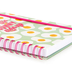 Egg Sunny Side Up A5 Spiral Bound Lined Notebook