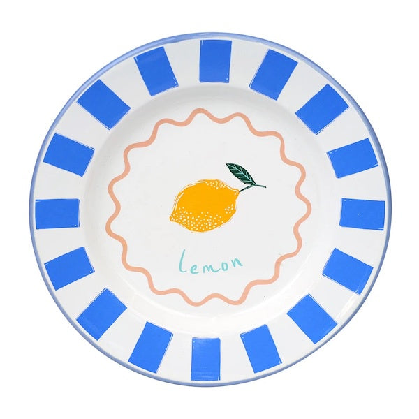 Enamel Lemon Plate 25cm