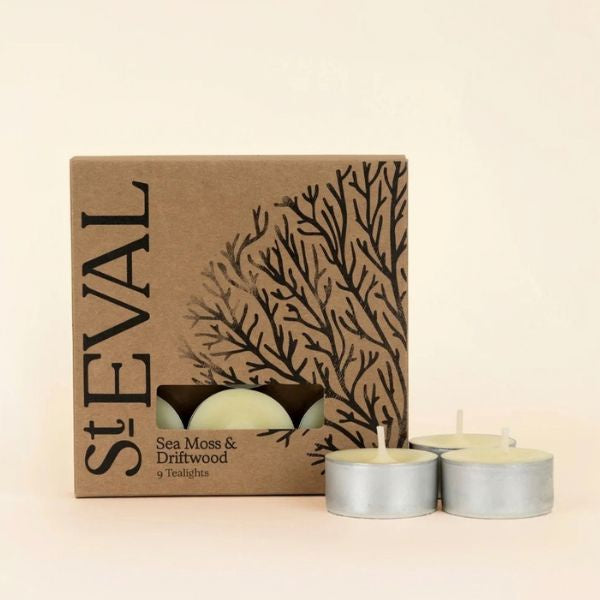 Sea Moss and Driftwood Scented Tealights