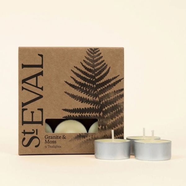 Granite and Moss Scented Tealights