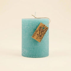 Sea Moss and Driftwood Pillar Candle