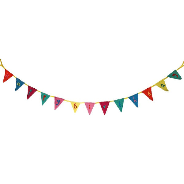 Happy Birthday Felt Bunting 2m