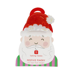 Festive Finery Santa Hat Hair Claw