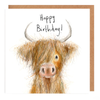 Fingal Highland Cow Birthday Card