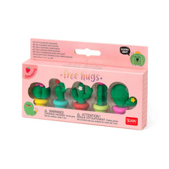 Free Hugs Cactus Scented Erasers Set of 5