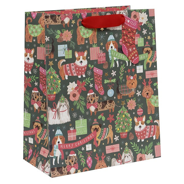 Gift Bag Large Santa Paws