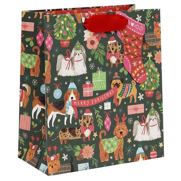 Gift Bag Medium Santa Paws