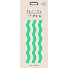 Green Waves Tissue Paper
