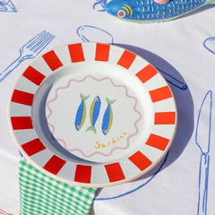Green Gingham Fabric Napkins / Tea Towel