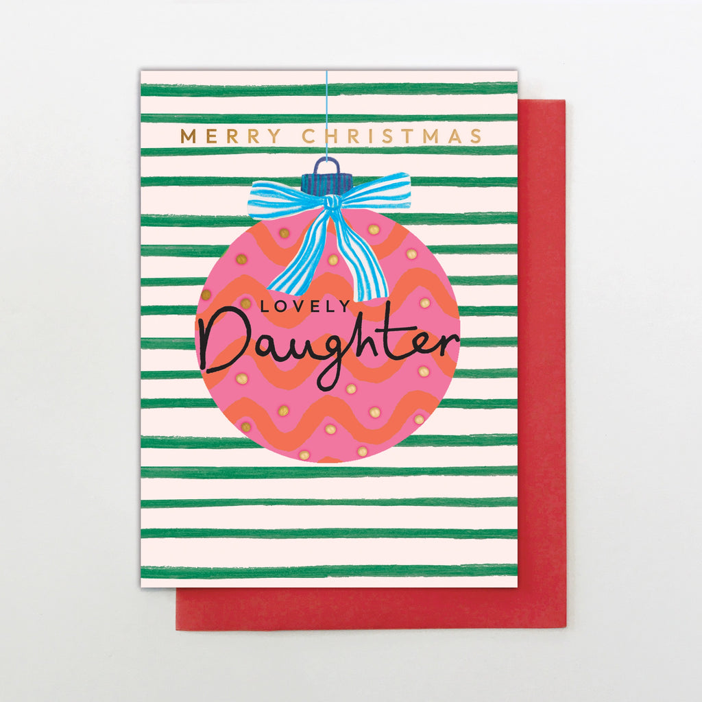 Daughter Christmas Bauble Card