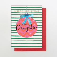 Daughter Christmas Bauble Card