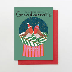 Grandparents Snowglobe Card