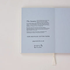 Hand Marbled Ruled A5 Notebook - Twisted Scallops Hydrangea