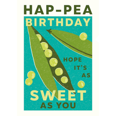 Hap-Pea Sweetest Birthday Card