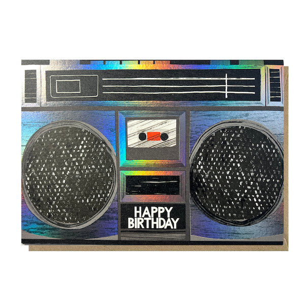 Happy Birthday Retro Boombox Card - Paper Tiger