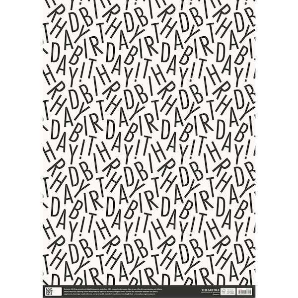 Happy Birthday Print Sheet Wrap