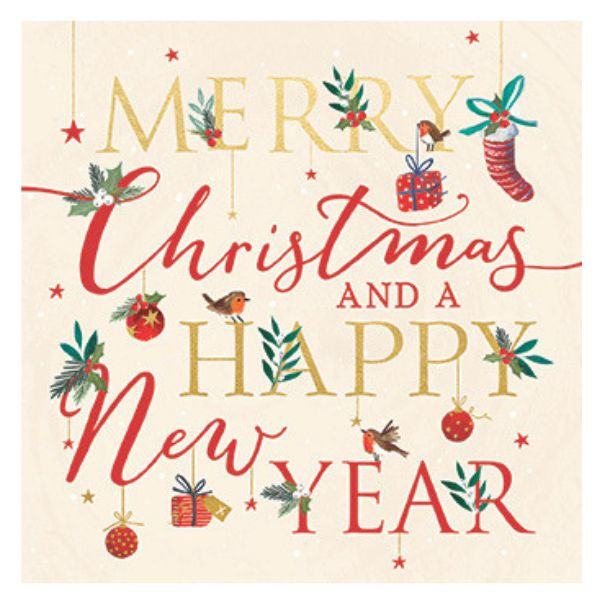 Festive Type Christmas Card Box
