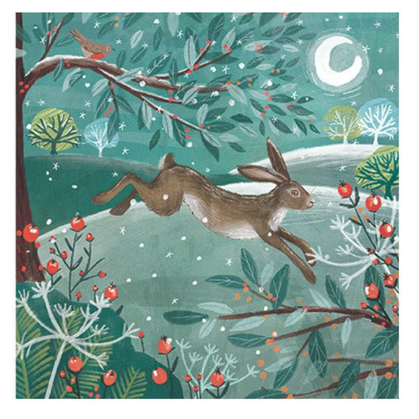Leaping In The Snow Christmas Card Pack