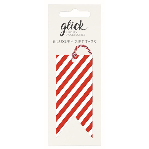 Candy Cane Luxury Gift Tags pack of 6