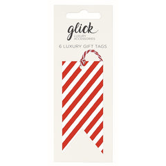 Candy Cane Luxury Gift Tags pack of 6