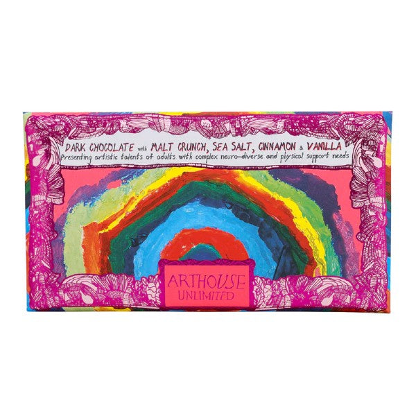 Magical Mysteries  - Dark Chocolate Bar with Malt Crunch, Sea Salt, Cinnamon and Vanilla