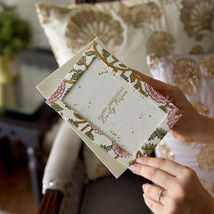 Marigold Glitz Blush Keepsake Happy Birthday Block Printed Greeting Card