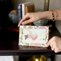 Marigold Glitz Blush Keepsake Happy Birthday Block Printed Greeting Card