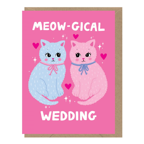 Meow-gical Wedding Cats Card