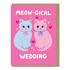 Meow-gical Wedding Cats Card