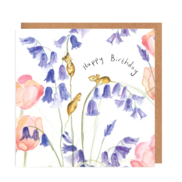 Caroline, Faye, Jessie Mice Birthday Card