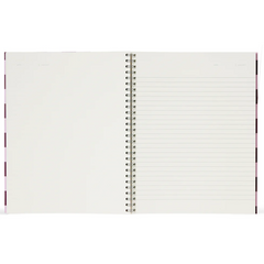 Nela Large Wirebound Spiral Notebook in Bordeaux Check