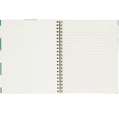 Nela Medium Wirebound Spiral Notebook in Green Check
