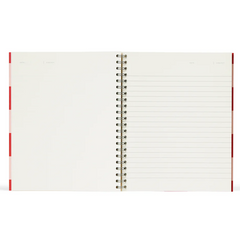 Nela Medium Wirebound Spiral Notebook in Orange Check