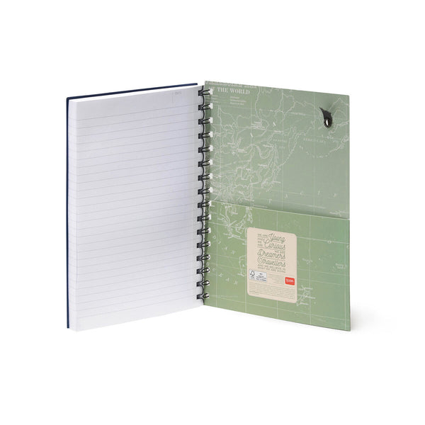 Never Stop Exploring A5 Spiral Bound Lined Notebook Paper Tiger