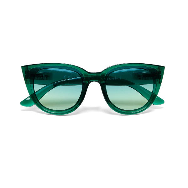 Okkia Silvia Transparent Green Sunglasses