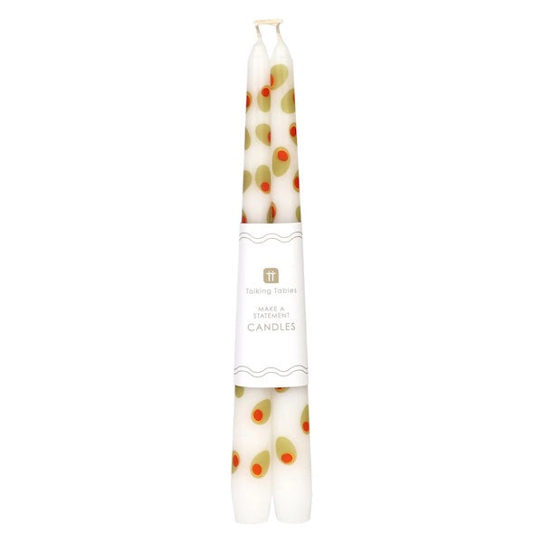 Olive Dinner Candles 2 Pack
