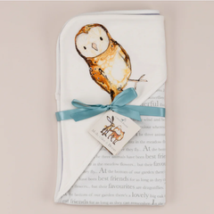 Pure Cotton Baby Blanket with 'Olive' Owl Design