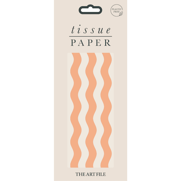 Orange Waves Tissue Paper