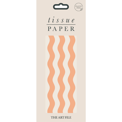Orange Waves Tissue Paper