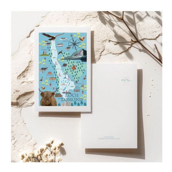 Loch Lomond Map Postcard