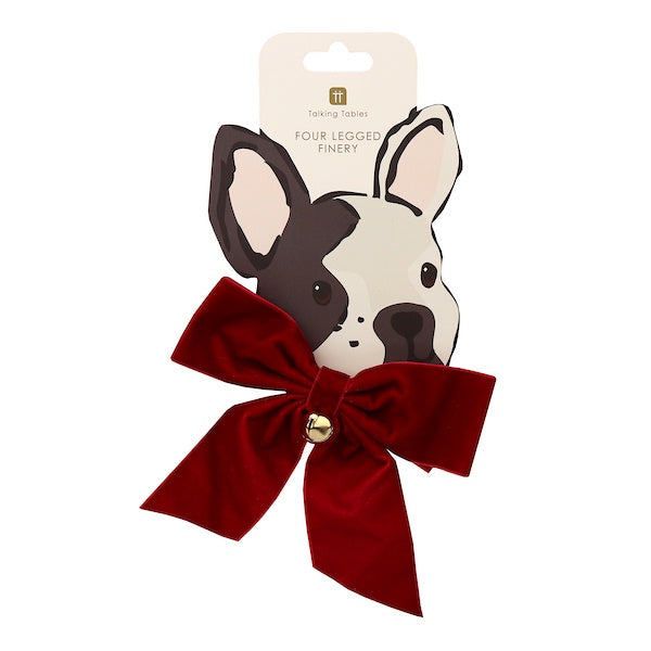 Christmas Velvet Bow Neck Tie