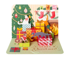 Cats and Christmas Parcels Form Card