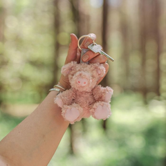 Pig 'Vanessa' Plush Toy Keyring