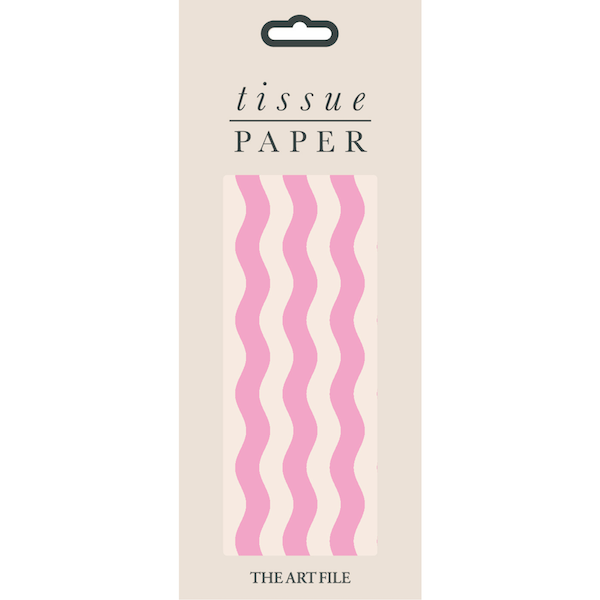 Pink Waves Tissue Paper