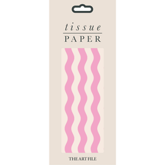 Pink Waves Tissue Paper